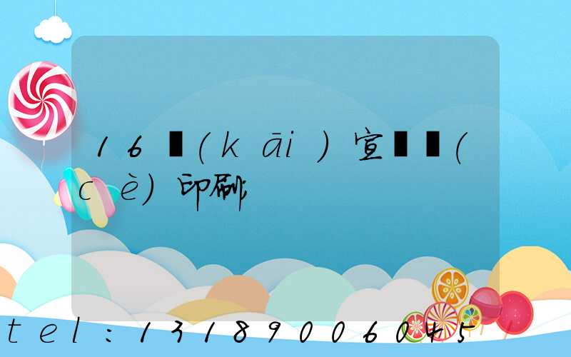 16開(kāi)宣傳冊(cè)印刷