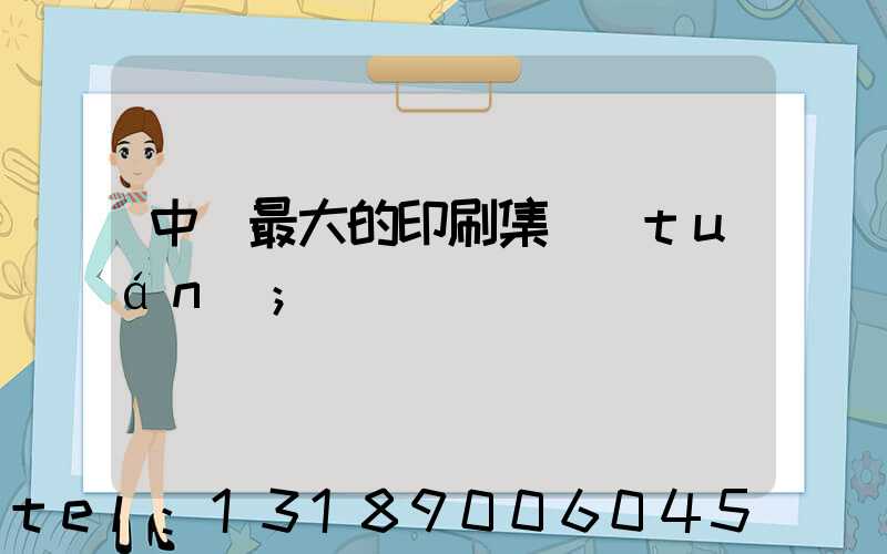 中國最大的印刷集團(tuán)