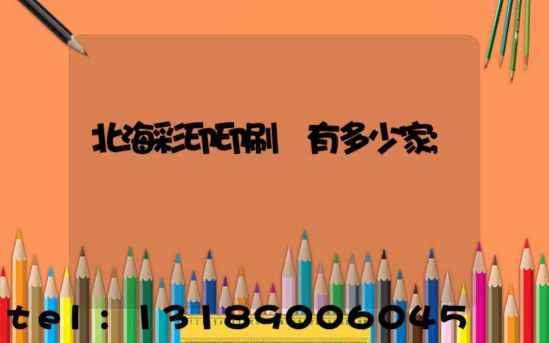 北海彩印印刷廠有多少家