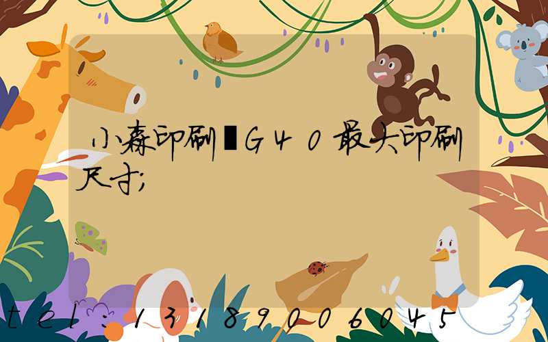 小森印刷機G40最大印刷尺寸