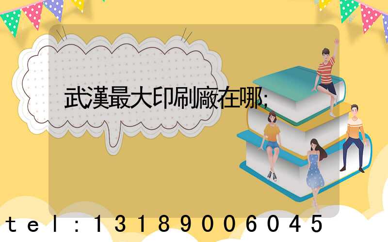 武漢最大印刷廠在哪