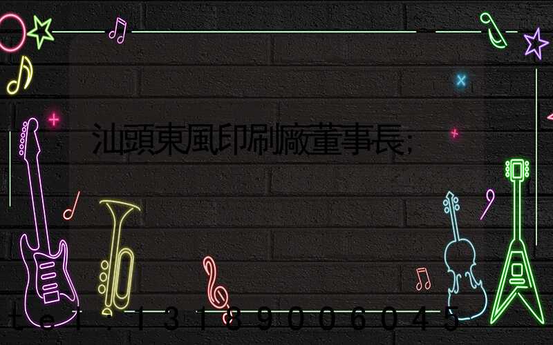 汕頭東風印刷廠董事長