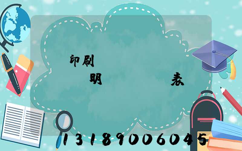 畫冊印刷報(bào)價(jià)明細(xì)表