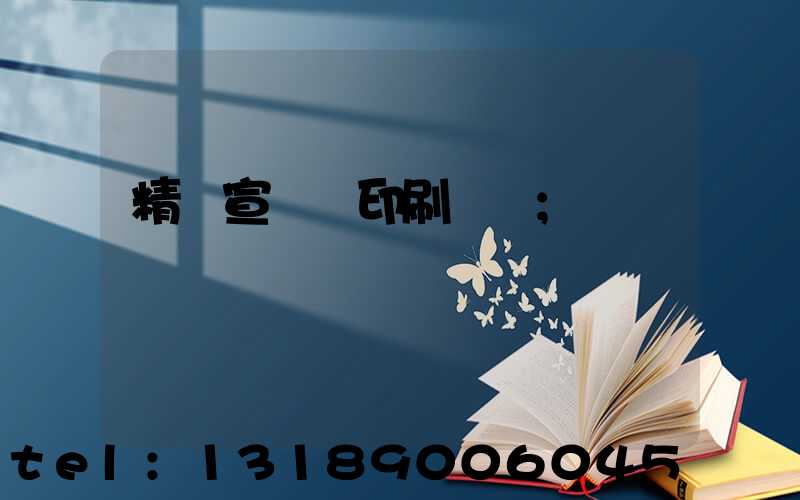 精裝宣傳冊印刷報價