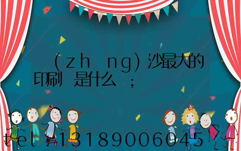 長(zhǎng)沙最大的印刷廠是什么廠