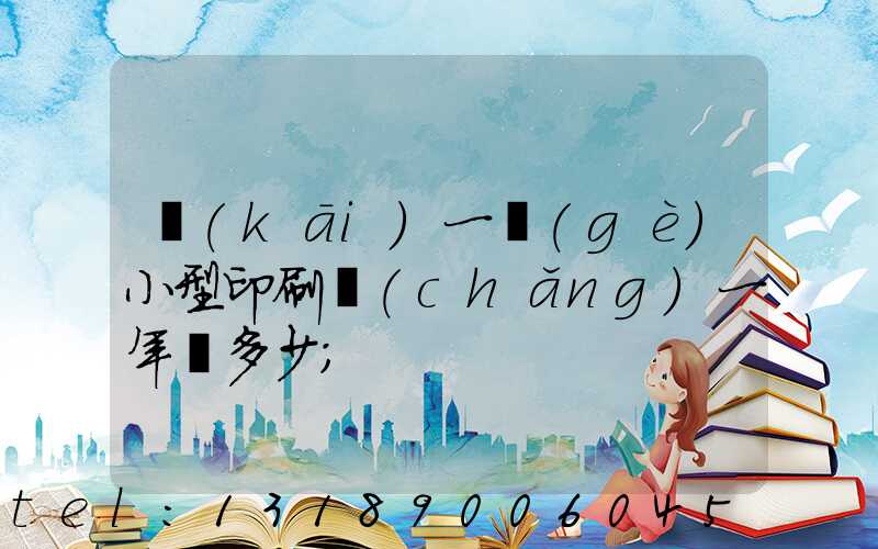 開(kāi)一個(gè)小型印刷廠(chǎng)一年賺多少